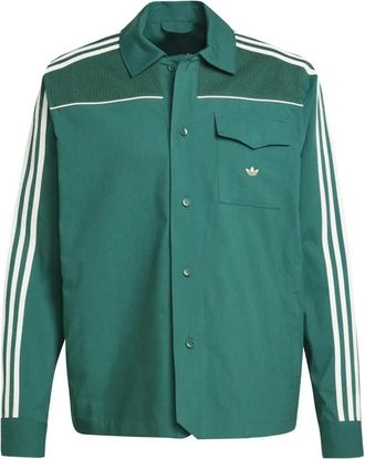adidas Premium Jacket - Heren - Casual Overhemden - Groen - S - Katoen - Overhemden