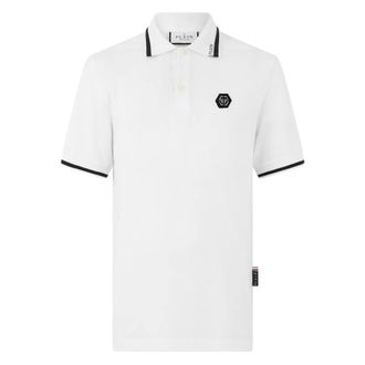 Philipp Plein Polo Shirt Ss Logo - - Tops - Uomo - Bianco - 2XL