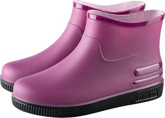 Generic Ladies Wellington Boots Slip Outdoor Casual Short Ankle Rain Boots For Hiking Camping Daily Wear Womens Waterproof Fashion Short Rain Boots(Purple, 4.