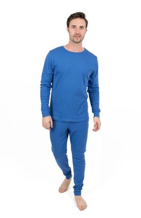 Leveret Mens Cotton Solid Matching Family Pajamas in Royal Blue at Nordstrom, Size Xxx-Large