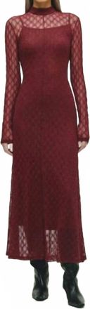 Elodie Womens Lina Lace Dress In Red Dahlia