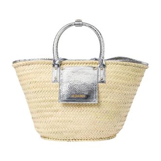 Jacquemus Handbags, female, Gray, Size: ONE SIZE Soli Basket Bag