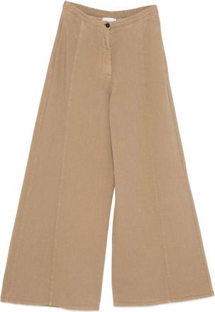 Forte_Forte katoenen broek met wijde pijpen