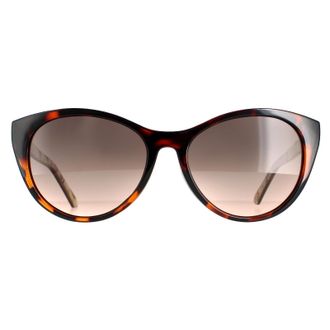 Ted Baker Cat Eye Dames Tortoise Flower Brown Gradi&euml;nt TB1583 Lisbet zonnebril