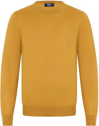 Fedeli Sweater - Heren - Cashmere truien - Geel - L - Kasjmier - Truien & Vesten
