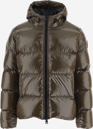 Herno gewatteerd nylon donsjack met capuchon