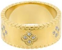 Adornia Cubic Zirconia Clover Band Ring in Gold at Nordstrom Rack, Size 6