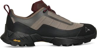 Roa Katharina Sneakers In Light Taupe And Burgundy