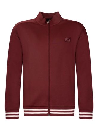 New Balance logo-patch zip jacket - Red