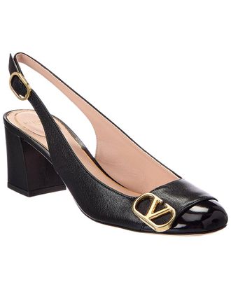 Valentino Vlogo 60 Leather Slingback Pump