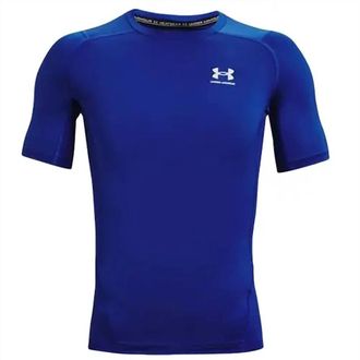 Under Armour Mens Heatgear Short Sleeve Compression Shirt In Royal Blue