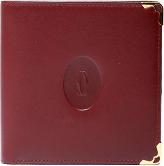 Cartier Portafoglio Must in pelle anni 2000 - Rosso