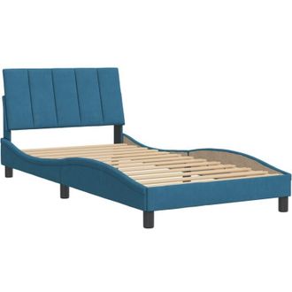 vidaXL Estructura De Cama Con Cabecero Terciopelo Azul 100x200 Cm Vidaxl