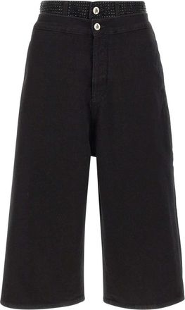 The Attico Wijde jeans - Dames - Denim shorts - Zwart - W25 - Katoen - Korte Broeken