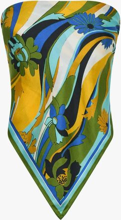 CHRISTOPHER ESBER Foulard in seta a fiori - Blu