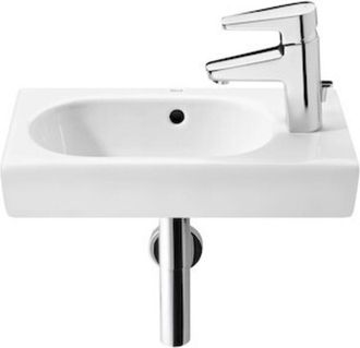 Roca Roca - Lavabo De Porcelana Mural Cuadrado Meridian Medidas: 450x250 Mm