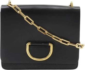 Burberry Pre-owned Shoulder Bags, female, Black, Size: ONE SIZE Pre-owned D Ring Calf Shoulder Bag