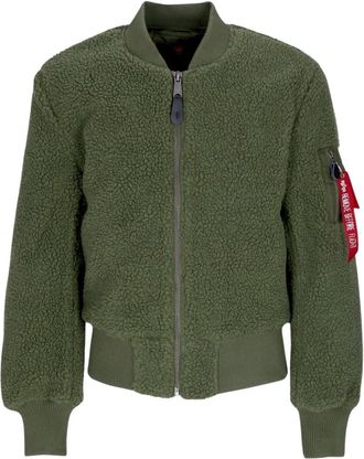 Alpha Industries Liner Man Ma-1 Teddy Jas - Heren - Bomber jackets - Groen - XL - Jassen