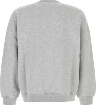Gucci Mens Logo Sweatshirt Gray Cotton Nylon Sweater