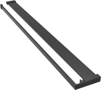 vidaXL Estante Para Pared De Ducha Aluminio Negro 115 Cm Vidaxl