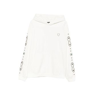 HTC Moustache Stud-embellished Crystal-embellished Hoodie