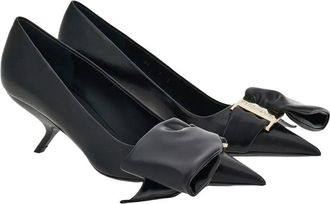 Ferragamo Oversized Bow Leather Pump