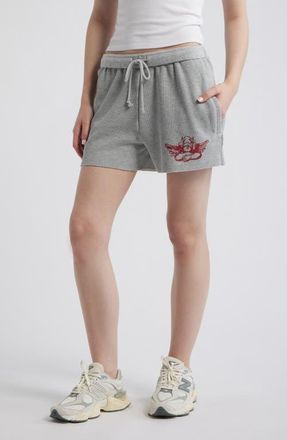 Boys Lie Girls Rule Boys Drool Sweat Shorts in Heather Grey at Nordstrom, Size Xx-Large