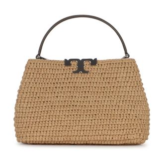 Tory Burch Tory Burch, Handbags, female, Brown, Size: ONE SIZE Eleanor Straw Mini Satchel
