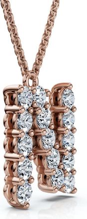 Pompeii3 1Ct Diamond Initial N Pendant 14k Gold 18 Necklace Lab Grown 5/8 Tall