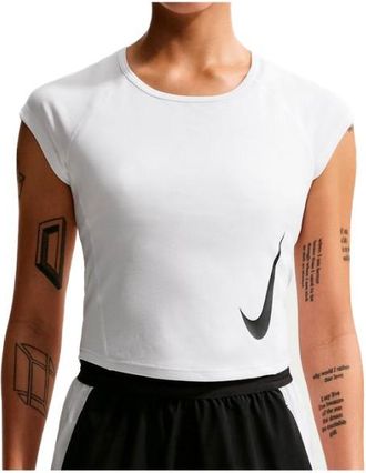 Nike Swoosh Run Dri-FIT S/S Running Top Laufshirt f&uuml;r Damen | wei&szlig;