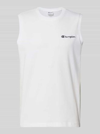 Champion Top mit Label-Stitching und Rundhalsausschnitt in Weiss, Gr&ouml;&szlig;e XXL