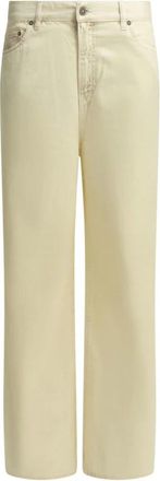 Golden Goose Melody Wijde Jeans - Dames - Regular Fit Jeans - Wit - W28 - Katoen - Jeans