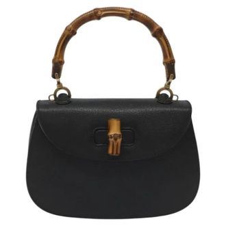Gucci Tweedehands leren handtassen - Dames - Vintage Handtas - Zwart - ONE Size - Leer - Vintage