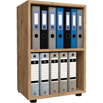 ebuy24 Estante De Madera Vcm De Pie Gabinete De Archivo De Ahorro De Espacio Dimensiones Aprox. Al. 74 X An. 49 X T. 32 Cm Estante Elegante Estante De Oficin