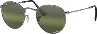 Ray-Ban RB3447 Round Metal Polarized 004/G4 Mens Sunglasses Gunmetal Size 50