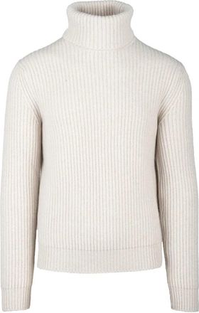 Malo High Neck Cashmere Sweater - White