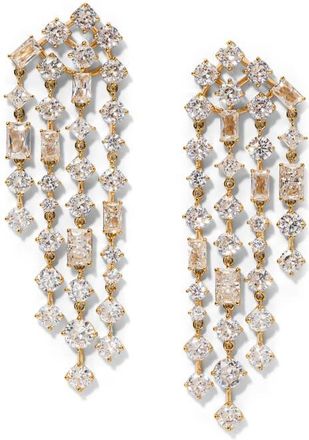 Nadri Sunshower Crystal Cascade Drop Earrings in Gold/Clear at Nordstrom