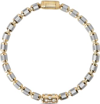 Officina Bernardi 18kt gold Lumen DC diamond bracelet - men - 18kt Yellow Gold/18kt White Gold/Diamond - 20