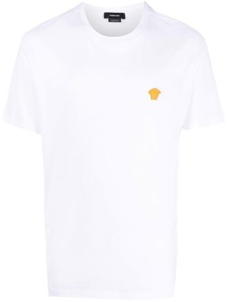 Versace Medusa Head Embroidered T-Shirt - Mens - Cotton