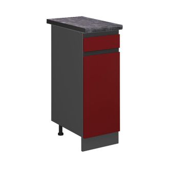 Vicco Mueble bajo de cocina R-Line, Rojo, 30 cm, et Antracita
