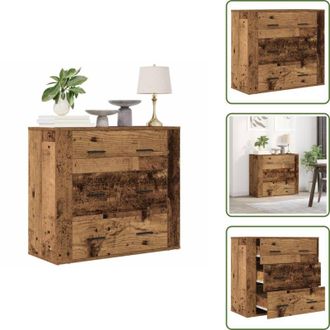 vidaXL The Living Store Credenza Legno Vecchio 80x33x70 cm in Truciolato - Credenza in legno antico