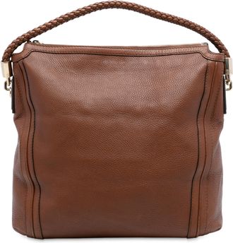 Gucci Pre-owned Womens Large Calfskin Bella Shoulder Bag - Brown Leather - One Size