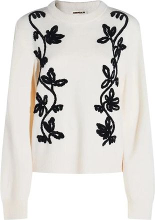 Jil Sander Trui - Dames - Ronde hals truien - Beige - M - Truien & Vesten