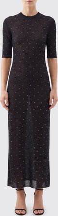 Paco Rabanne Abito midi Rabanne in cotone con strass