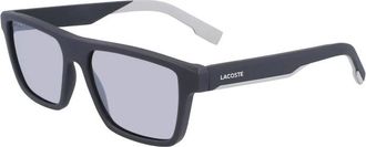 Lacoste Sunglasses, male, Gray, 55 MM, Modern Gray Sunglasses with Category 2 Lenses