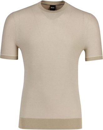 HUGO BOSS Tops, Heren, Bruin, 3Xl, Bruine poloshirt met korte mouwen