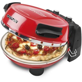 G3Ferrari G10032 Pizzeria Snack Napoletana Forno Pizza Plus Evo, Doppia Pietra Refrattaria, Diametro 31 cm, 1200 w, Palette e ricettario inclusi, Rosso - G3