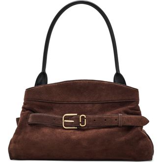 Marc Jacobs The Dakota Large Suede Satchel in Dark Brown at Nordstrom