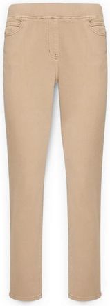 Elena Miro Straight Broeken - Dames - Slim Fit Broeken - Beige - 3XL - Katoen - Broeken