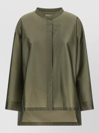 Max Mara silk blend organza long-sleeve shirt